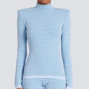Balmain Knit Women's Sweater with Labyrinth monogram (SIZE SMALL / 38 EU )